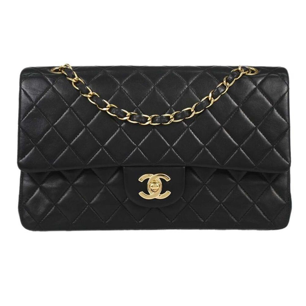 Chanel Timeless - Classic Double Flap Leather Black Leather Shoulder Bag Bag